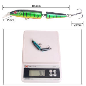 Señuelo de pesca AliExpress Joint Bait Lure 9g 10.5cm Swinging Minnow, señuelo duro para pesca de lubina, señuelos de agua media, juego de señuelos artificiales. - Product Image 4
