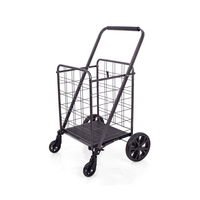 Vente en gros de chariots à cadre métallique pour supermarché conteneur à bagages pliable, portable et léger pour le marché des jardins