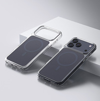Coque Premium Transparente Mate Magnétique Puissante Compatible, Écran Sérigraphié Mince et Antichoc pour iPhone 17 Pro Max