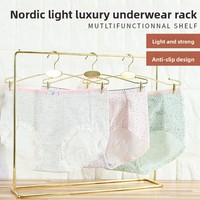 Étagère de présentation de vêtements pour magasin de lingerie, design flexible, crochets, rangement de vêtements, marque OEM, petite étagère, origine Chine