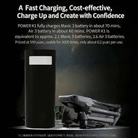 Power Bank Bersertifikasi 3C K1 60000mAh Pengisian Cepat Ganda 100W Kompatibel dengan Mavic 3/Air 3S/Mini 3/4/5 Pro/Neo 2 Pengisi Daya Portabel