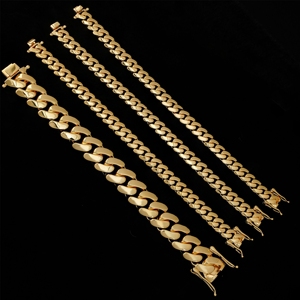 Gold Plated 14K Custom Moissanite Clasp 16mm 18mm <b>Cuban</b> <b>Link</b> <b>Chain</b> 925 Sterling <b>Silver</b> Hiphop Gift & Party - Product Image 5