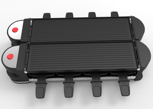 Barbecue Grill de table 2 en 1 antiadhésif, amovible, 1200W, avec 8 casseroles à fonte des <span class=keywords><strong>fromage</strong></span>, idéal pour les fêtes et en famille amusant - Product Image 4