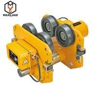 Maxloadc & h Series 1 tonne chariot à poussée réglable chariot à poutre en H à engrenages simples
