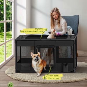 Ventilated &amp; Washable Foldable Oxford Material Pet Nest with Removable Fence Multi-Use As Cat Bed Whelping Box Enclosed Pet <strong>Cage</strong> - Product Image 4