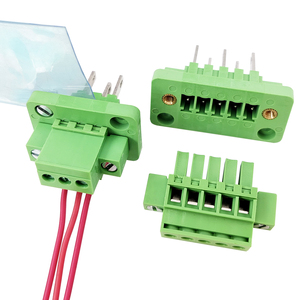 3.5mm Pitch Complete Male & Female Through-Wall Solderless Vertical <b>Terminal</b> Block Set Type a & Type B With Flange - Product Image 1