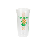 Gobelets en plastique jetables de haute qualité personnalisables avec couvercles 16OZ 24OZ