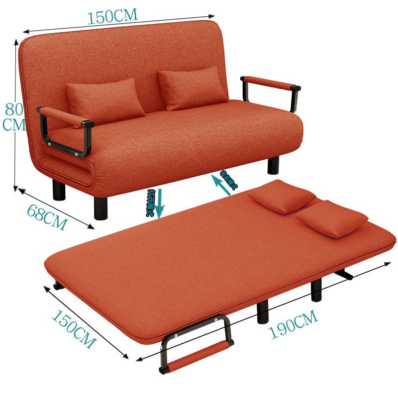 150*190cm rosso arancio [spugna alta elastica