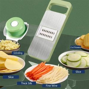Wholesale Kitchen Manual Stainless Steel Green Multi-Function <b>Vegetable</b> Slicer Shredder Cutter Potato Shredders Fruit Tools - Product Image 5