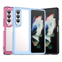 Flexible Étui de protection Cristal Dur PC TPU Pare-chocs pour Samsung Galaxy Z Fold 3 5g Téléphone Cas Fold 4