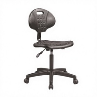 Chaise de laboratoire ergonomique moderne, tabouret ESD en mousse PU avec roulettes pivotantes réglables, dossier XBY M13 pour atelier