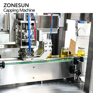 เครื่องปิดฝาขวดแก้วแบบสุญญากาศ ZONESUN ZS-AFK180 ความเร็วสูง อัตโนมัติ แบบสองหัว พร้อมระบบติดตามฝา - Product Image 5