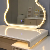 Table de toilette moderne haut de gamme en bois, réglable, multifonction, pliable, durable, avec miroir de maquillage éclairé, qualité export, pour chambre à coucher