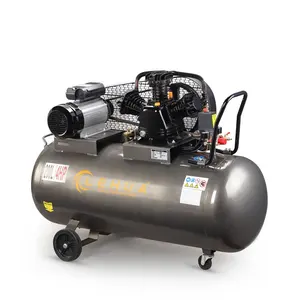 3KW 4HP elektrik motoru 300L hava tankı W tipi dökme demir pompa piston hava kompresörü
