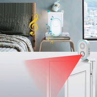 Bel pintu nirkabel, toko tamu, perangkat selamat datang, bel pintu peringatan pengunjung, Sensor gerak inframerah, Alarm Anti Maling