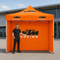 Tente Pop-Up 3x3m avec Impression de Logo Personnalisé, Structure en Aluminium 38mm, Pliante, Imperméable, pour Salons Commerciaux, Expositions, Sports et Toutes Utilisations Extérieures