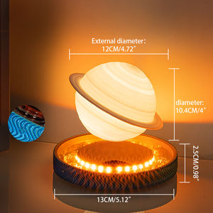 Art <b>Decor</b> Factory Price Plug-In Magnetic Levitating Moon Modern Design Levitation Bulb <b>Light</b> Floating Saturn Warm White Middle - Product Image 6