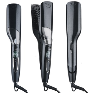 Brosse lissante professionnelle pour cheveux, peigne chauffant rapide 30S pour salon à domicile - Product Image 1