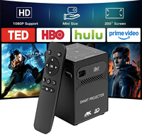 OEM Android 9 Mini projecteur de poche portable intelligent Type-C écran tactile LCD 3D AI LED DLP 1080P WiFi batterie intégrée
