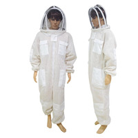Chinabees – combinaison abeille professionnelle ventilée à 3 couches avec voile de sécurité, chapeau, robe, équipement complet