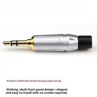 Prise jack 3,5 mm personnalisée 4 pôles TRRS plaquée or avec coque satinée pour smartphone, ordinateur, haut-parleur, kit d'assemblage de câble audio