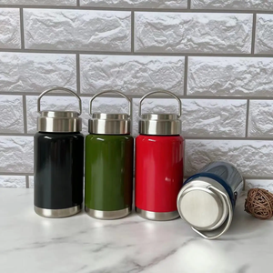350ml Double Wall Stainless Steel Portable Sport <b>Bottle</b> Outdoor Travel Flask Handle Lid 12-24hr Customized Color Logo - Product Image 5