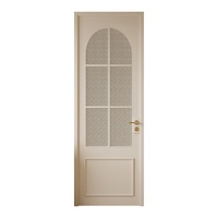 Porte décorative en aluminium vintage à charnière, style français avec options en verre clair ou dépoli