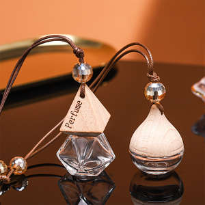 Voiture <span class=keywords><strong>vide</strong></span> suspendu désodorisants parfum aromathérapie <span class=keywords><strong>bouteille</strong></span> en verre diffuseur de luxe <span class=keywords><strong>bouteille</strong></span> avec <span class=keywords><strong>bouchon</strong></span> en bois - Product Image 2