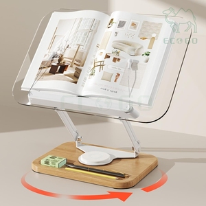 <span class=keywords><strong>Support</strong></span> d'affichage <span class=keywords><strong>pour</strong></span> ordinateur portable et téléphone, plateau de rangement <span class=keywords><strong>pour</strong></span> stylos, <span class=keywords><strong>support</strong></span> de lecture en bois de bambou avec pince <span class=keywords><strong>pour</strong></span> livre - Product Image 1