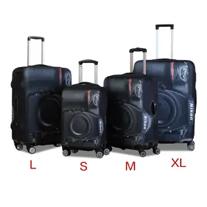 Cámara 3D patrón equipaje bolsa de accesorios de maleta de viaje cubierta protectora