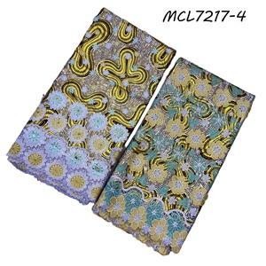 2025 Mới Đến Phụ Nữ Ankara Sáp In 3D Vải 5 + 5 Yards 100 Bông Sáp Ankara Ren Vải - Product Image 4