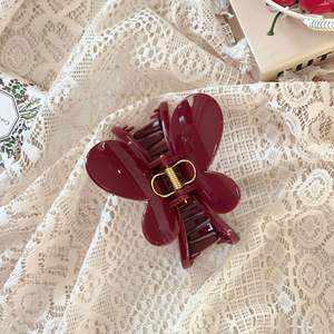 Pinces à cheveux papillon creuses en acétate de haute qualité pour femmes, élégantes, colorées, 8 cm, grandes pinces à griffes, accessoires pour cheveux - Product Image 5