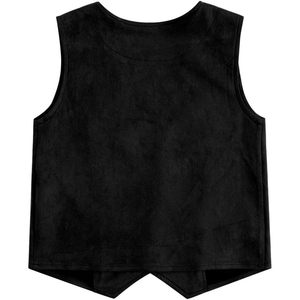 FOXA <b>Women's</b> Faux Suede Vest With Tassels Boho Western Style Sleeveless Outerwear Regular Length - Product Image 2