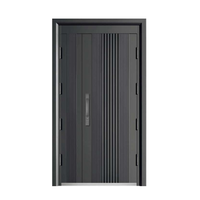Portes de sécurité pour entrée de maison, porte extérieure pivotante, serrure intelligente numérique, porte de sécurité en acier imperméable, portes extérieures doubles