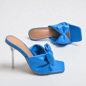 Esterno delle donne <span class=keywords><strong>sandali</strong></span> e ciabatte con nodo dell'arco punta quadrata multa super tacchi alti più di formato <span class=keywords><strong>42</strong></span> Europa e in America sexy sandalo - Product Image 3