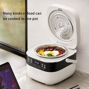 Cuisinière à riz électrique multifonctionnelle automatique 3L pour cuisson de riz, faible teneur en glucides, ensemble d'ustensiles de cuisson coréens, petite cuisinière à riz intelligente en acier inoxydable - Product Image 3