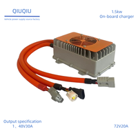 Chargeur embarqué pour voiture électrique entièrement étanche IP67 en aluminium 1,5 kW pour batteries au plomb-acide/Li-Ion/LiFePO4 - Écologique