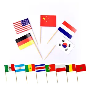Ülke ulusal Mini kürdan sopa kağıt bayrak dekorasyon için