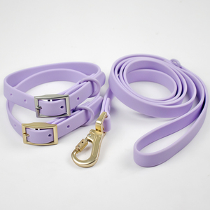 Bajo MOQ PVC color encantador perro Correa y collar ajustable partido metal hardware mascota <span class=keywords><strong>boutique</strong></span> más barato al por mayor - Product Image 2