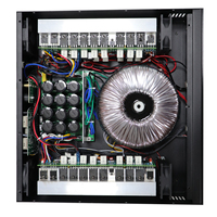 Amplificador de Potencia de Audio Profesional Hifi de 800W y 2 Canales, Metálico, 4 Ohmios, para Subwoofer