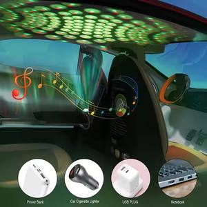 Lampu Proyeksi Efek Panggung Musik Ritme Mini USB LED Pesta Disko <span class=keywords><strong>DJ</strong></span> Lampu Panggung Dekorasi Mobil Suasana Lampu Malam - Product Image 2