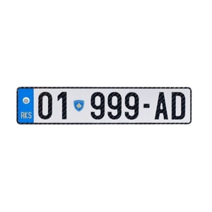 Placa de Matrícula Personalizada de Kosovo, Placa de Metal en Blanco para Automóvil, Grabada o Impresa, Estilo Europeo, Suministro de Fábrica OEM - Product Image 3
