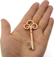 Lot de clés squelette en bronze antique mélangé, grand format, vintage, pour décoration de mariage, cadeau de fête, artisanat DIY, ouvre-bouteille, breloque, coffret cadeau