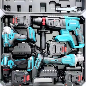 Juego Industrial de Seis Piezas de Herramientas Inalámbricas con Batería de Litio: Llaves, Amoladoras Angulares, Máquinas de Corte, Motosierras - Product Image 4