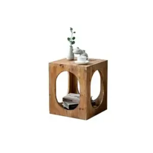Solid Wood Bedside Table with Storage Home Decor Item that Can Also Hold Water Cups