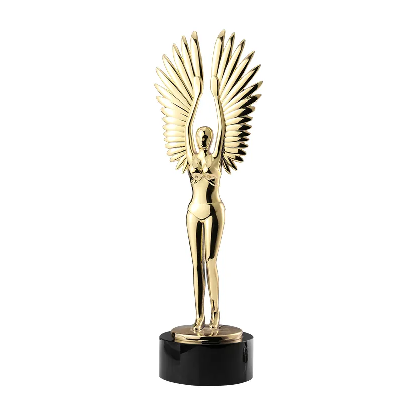 Custom Metal Alloy Trophy für Künstler Angel Trophy für den Jahres end bonus Trophy Wholesale