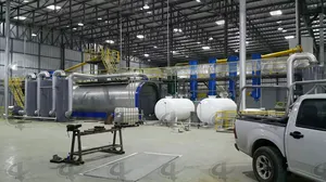 Usine de raffinerie de pétrole brut machine de recyclage d'huile usagée pyrolyse de l'huile à l'usine de distillation diesel