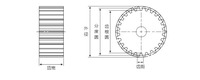 Ingranaggio cilindrico 1 modulo 12 denti-160 denti supporto positivo cilindrico ingranaggio di trasmissione meccanica personalizzato