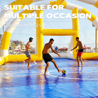 Terrain de football gonflable sur le sol AirFunPro en PVC personnalisable, installation facile, terrain de jeu à murs hauts, arène pour 20 personnes, pour adultes et enfants