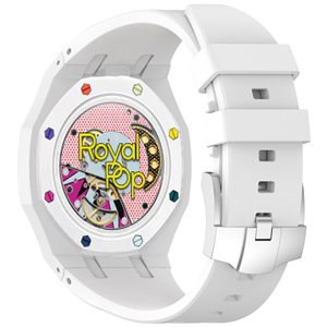 Correa de reloj de silicona integrada de 41 mm |   Correa de Repuesto de Goma de Una Pieza para Reloj Deportivo de Lujo, Compatible con la Correa Royal Pop - Product Image 3